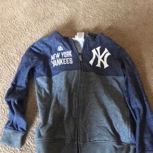Hooded zip up Yankees sweatshirt